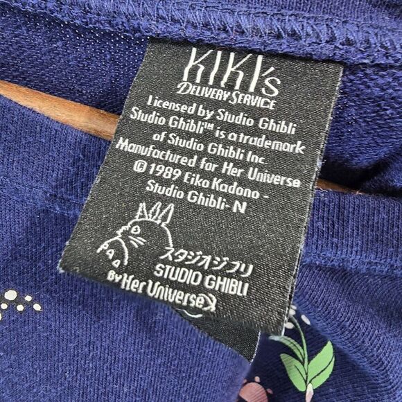 Kikis Delivery Service Sweatshirt Womens 2X Blue Pullover Studio Ghibli Gigi - Picture 3 of 11
